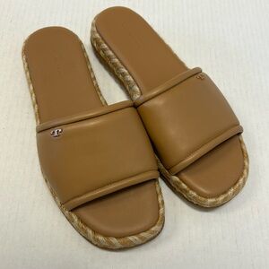 Tory Burch leather slide espadrilles
